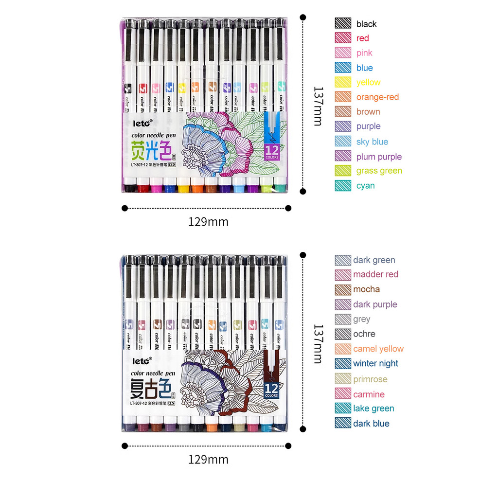 Fine liner Needle Pen 12pcs Se - Copic Marker Sketch recension och pris