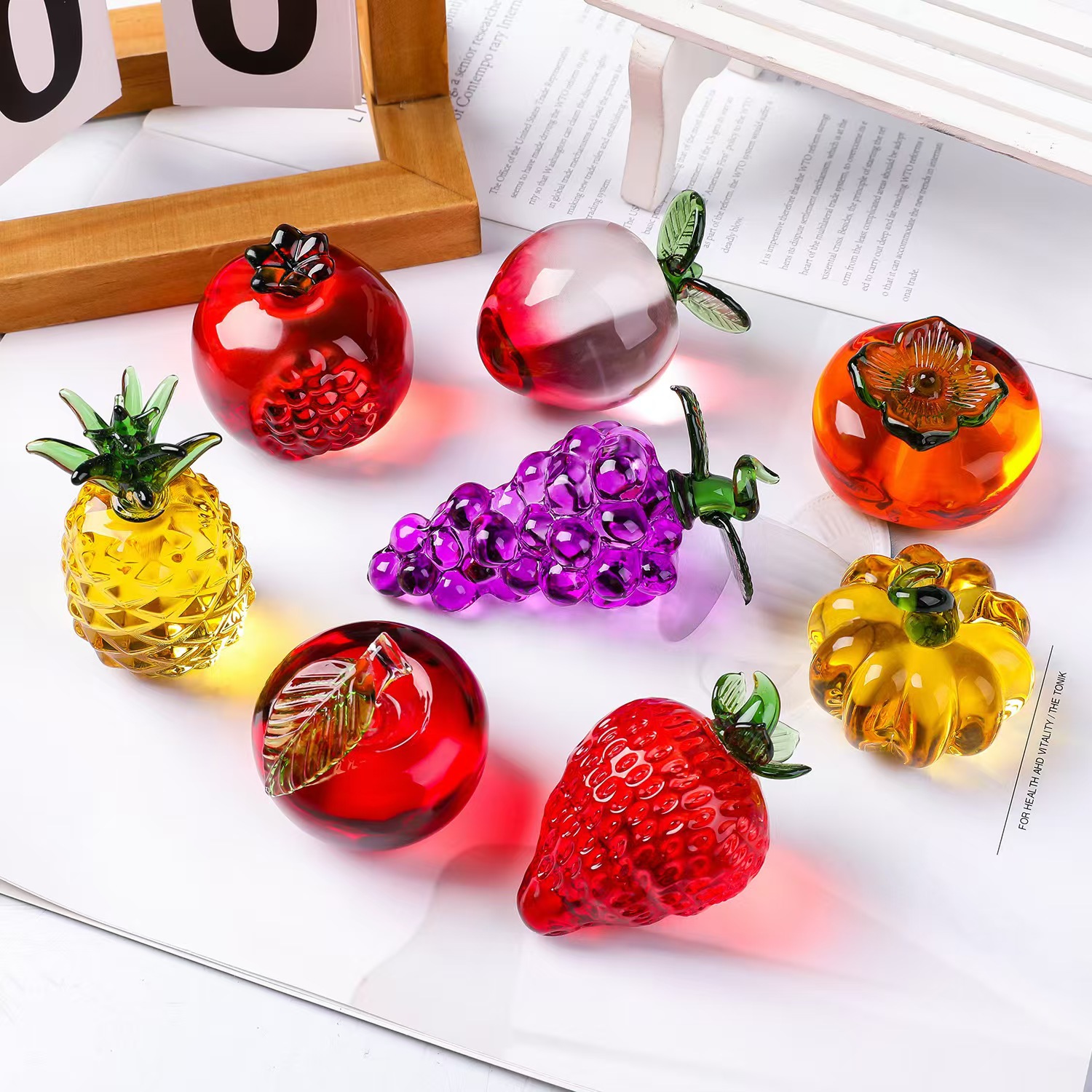 Crystal fruit Paperweight with - Paper Weight Crystal recension och pris