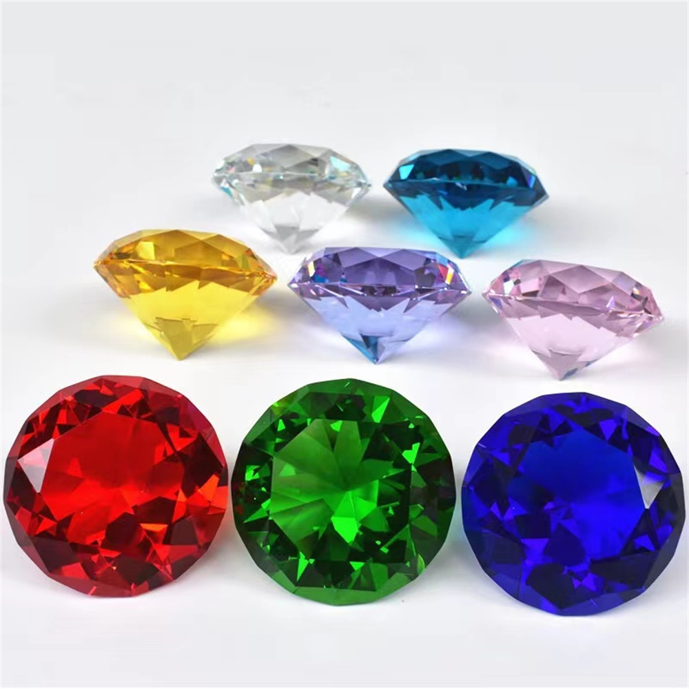 10 Colors Crystal Diamond Shap - Paper Weight Crystal recension och pris