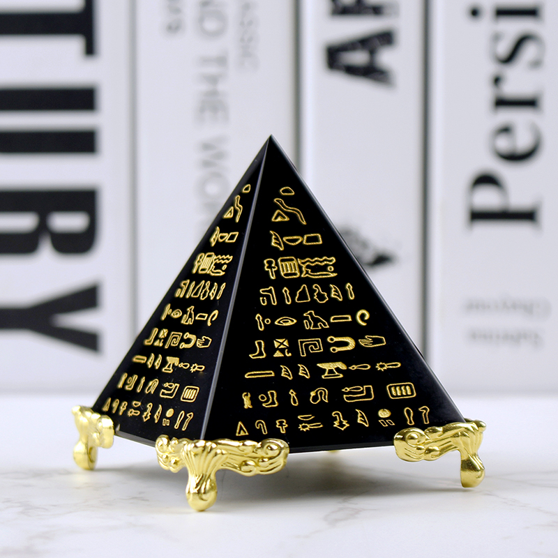 Egypt Crystal Obsidian Pyramid - Paper Weight Crystal recension och pris