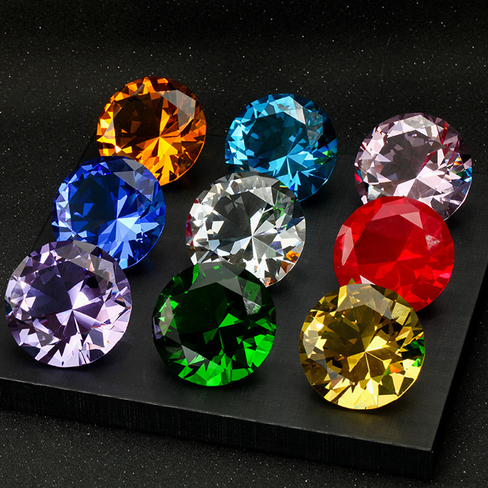 10 Colors Crystal Diamond Shap - Paper Weight Crystal recension och pris
