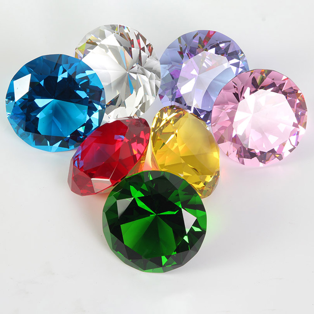 10 Colors Crystal Diamond Shap - Paper Weight Crystal recension och pris