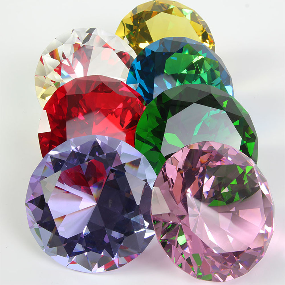 10 Colors Crystal Diamond Shap - Paper Weight Crystal recension och pris
